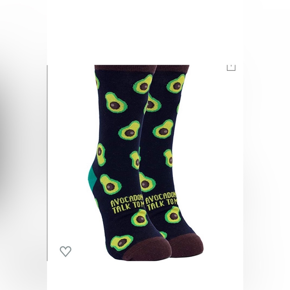 New avocadon’t talk to me fun novelty crew socks unisex - Picture 3 of 3